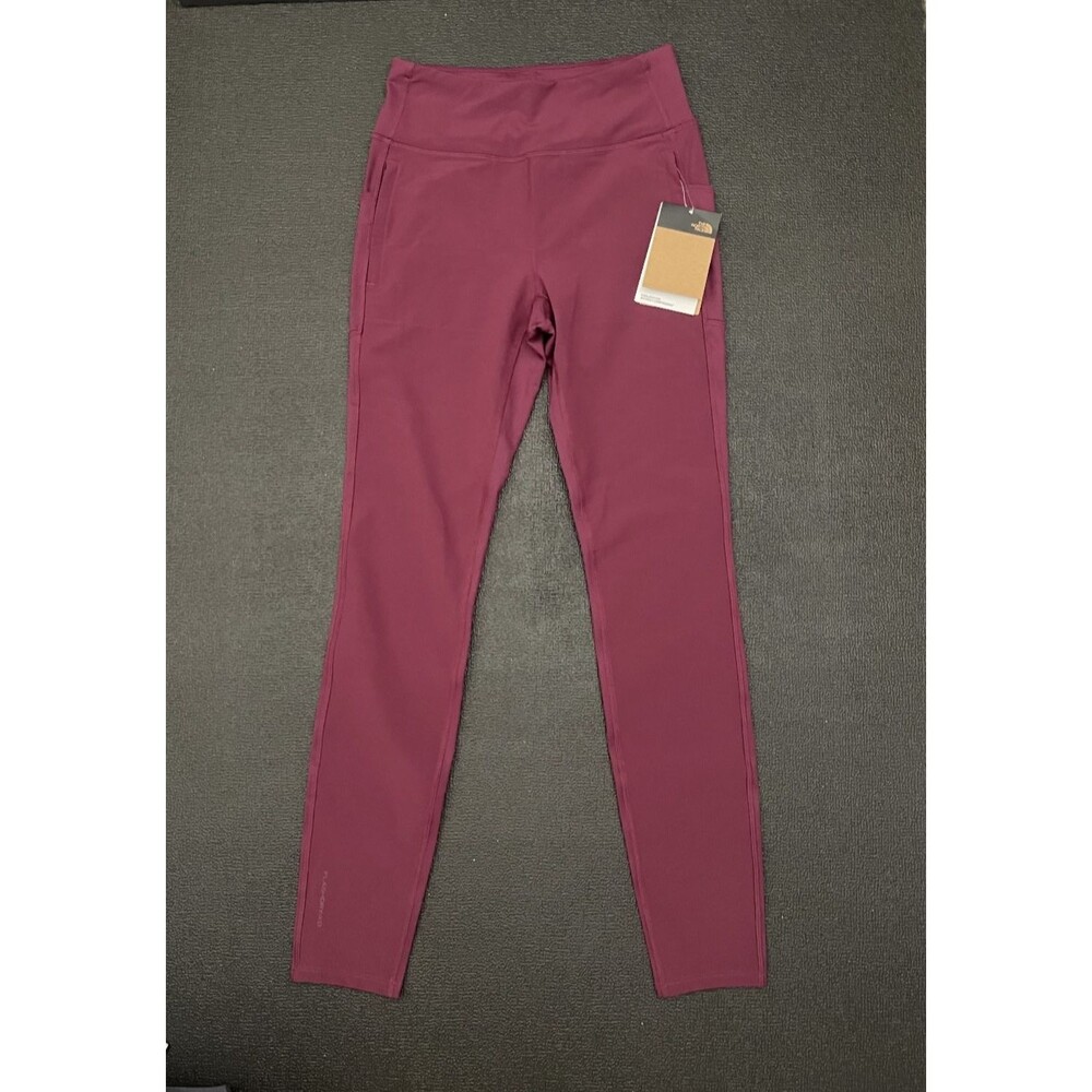 THE NORTH FACE WOMENS- Sz Small Burgundy Leggins With Zippered Packets